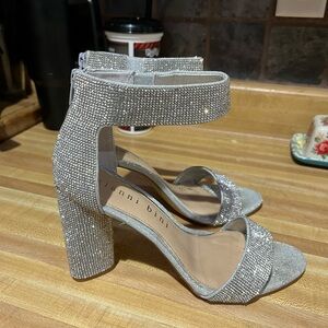 Silver Gem Stone Heels